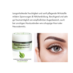 Augencreme mit Hanfsamenöl und Cannabidiol (CBD) plus niedermolekulare Hyaluronsäure | Naturkosmetik