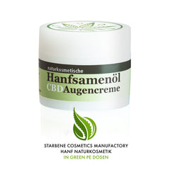 Augencreme mit Hanfsamenöl und Cannabidiol (CBD) plus niedermolekulare Hyaluronsäure | Naturkosmetik