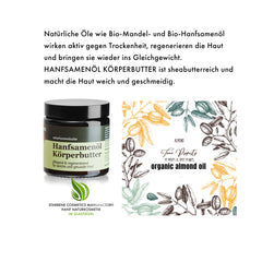 Hemp seed oil body butter - natural cosmetics